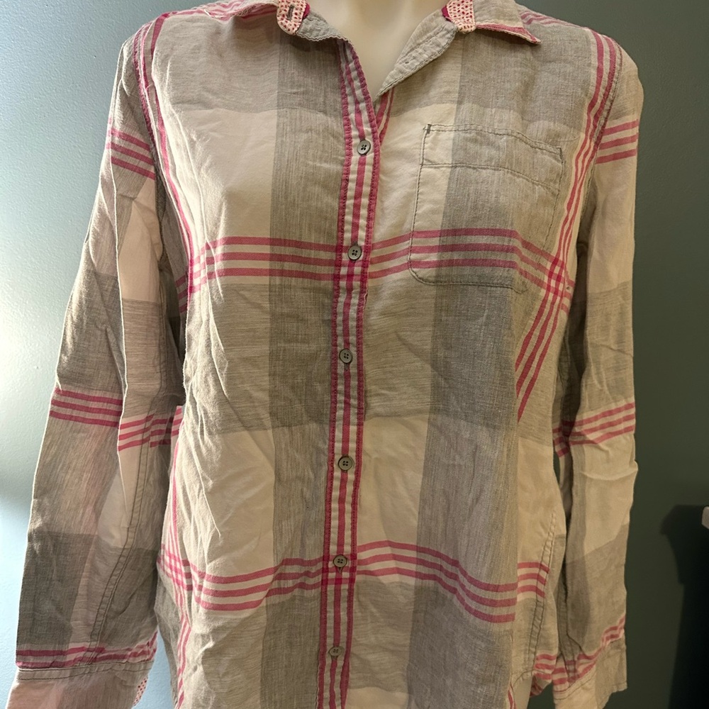 Stylus XL plaid pink Shirt Women’s - Picture 4 of 8